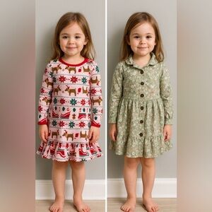 Two 4T Festive Dresses 🌺